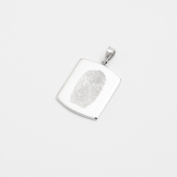 Dije con Huella Rectangular de Plata - Imagen 3