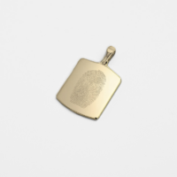Dije con Huella Rectangular de Oro - Imagen 3