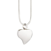 Urna Colgante Corazón Flama Plateada - Imagen 1